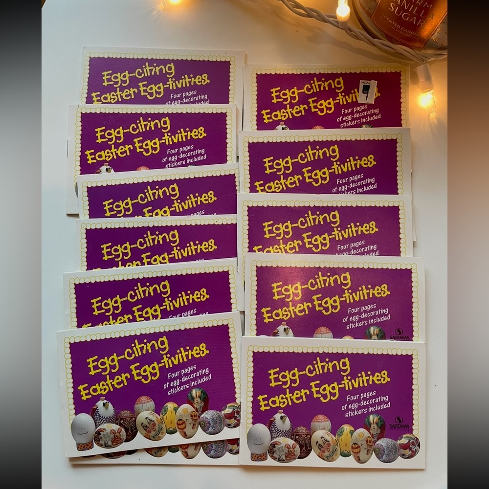 Group of Vintage Easter Egg Sticker Books 🥚🐰